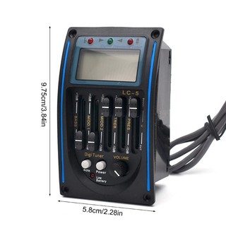 COME Acoustic Guitar Pickup với 5 Band EQ Preamp và Tuner LC-5 Sensitivity Pickup Thích hợp cho các nhu cầu âm nhạc khác nhau