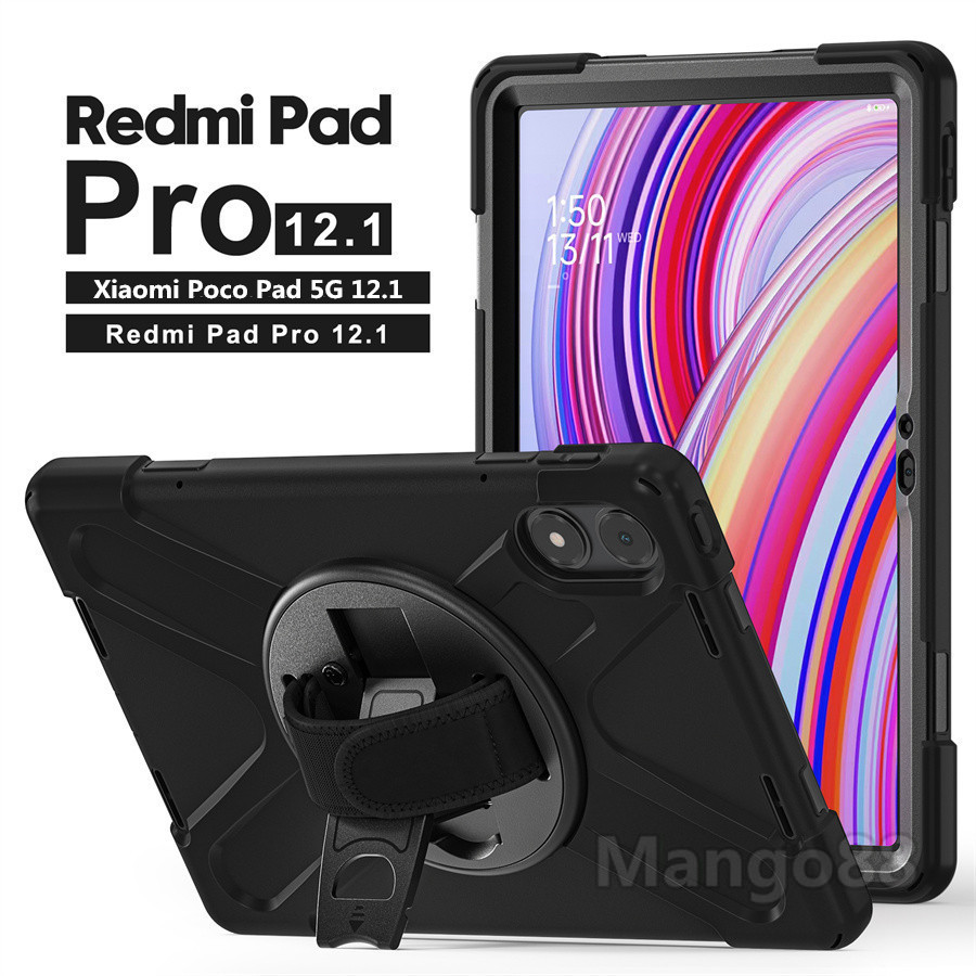 Ốp Lưng Cho Redmi Pad Pro 5G 12.1 2024 Xiaomi Poco Pad 5G 12.1inch Vỏ Máy Tính Bảng Chống Sốc Có Dây Đeo Tay Tay Trẻ Em Có Vỏ Bảo Vệ