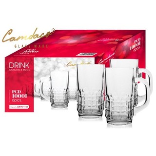 Bộ 12 Ly Thủy Tinh Có Quai 131 Uống Cà Phê 275ML –  PCD10001 Cẩm Đạt