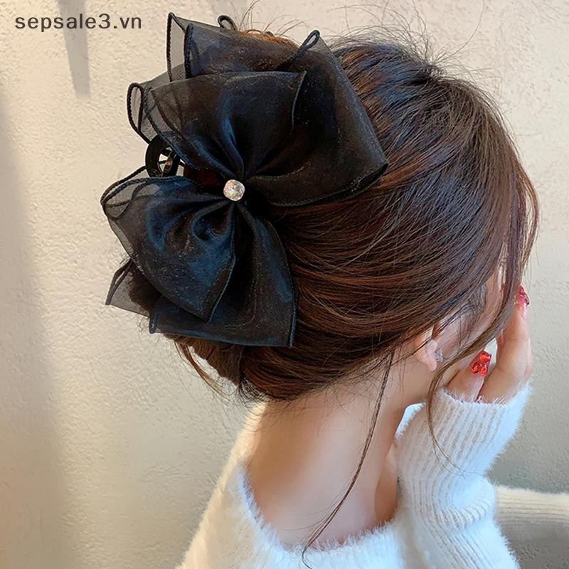 # Vn # Kẹp tóc nơ lớn thời trang cho nữ Kẹp tóc nơ thanh lịch.