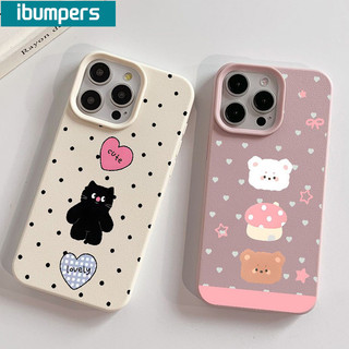 ibumpers Ốp Lưng IPhone Họa Tiết Gấu Dễ Thương Hoạt Hình Cho IPhone 16 15 14 12 13 11 Pro Max IP 7 8 Plus X XS XR Ốp Điện Thoại Mỏng Silicon Mềm Da Họa Tiết