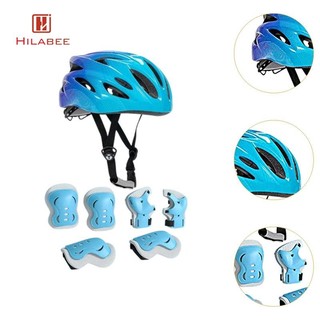 HILABEE Bộ Mũ Bảo Hiểm Xe Đạp Trẻ Em Có Miếng Lót Đầu Gối Di Động Thoải Mái Thiết Thực Mũ Bảo Hiểm Trượt Băng Cho Thể Thao Trượt patin Longboard Bé Gái