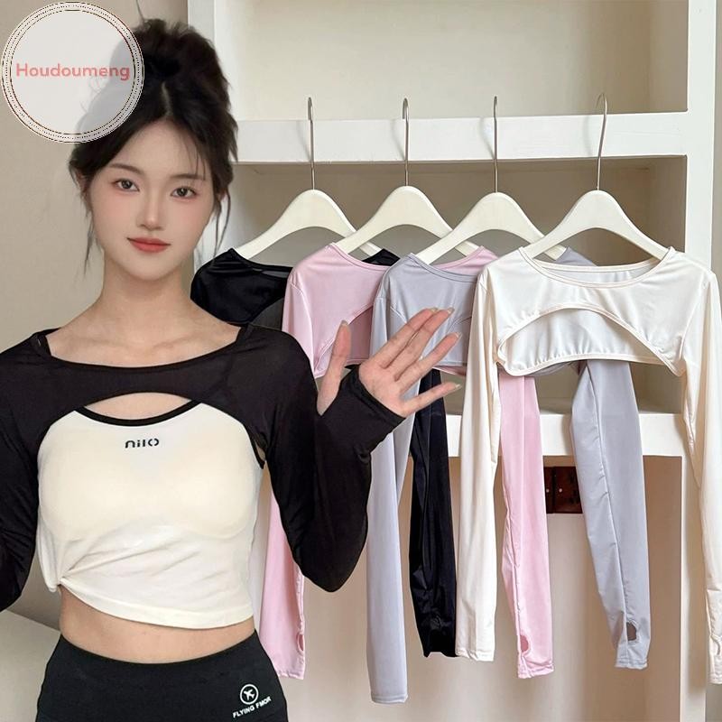 Houdoudou Ice Silk Khăn choàng tay nữ Chống nắng UV Khăn choàng còng Găng tay cho hoạt động thể thao ngoài trời Golf Chạy câu cá dài Sleev VN