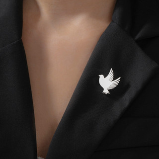 SKYRIM Thép không gỉ Vàng Dove of Peace Trâm 25x21MM Pin Trang Sức Phù Hợp Với Phụ Kiện Bán Buôn Hàng