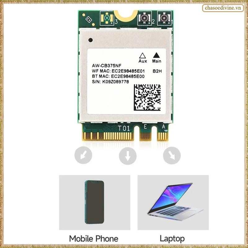 [K O G X] Card mạng không dây băng tần kép AW-CB375NF, Card WiFi băng tần kép 2.4G / 5GHz, RTL8822CE-CG Core, Bluetooth5.0, Hỗ trợ BLE NX Dễ sử dụng