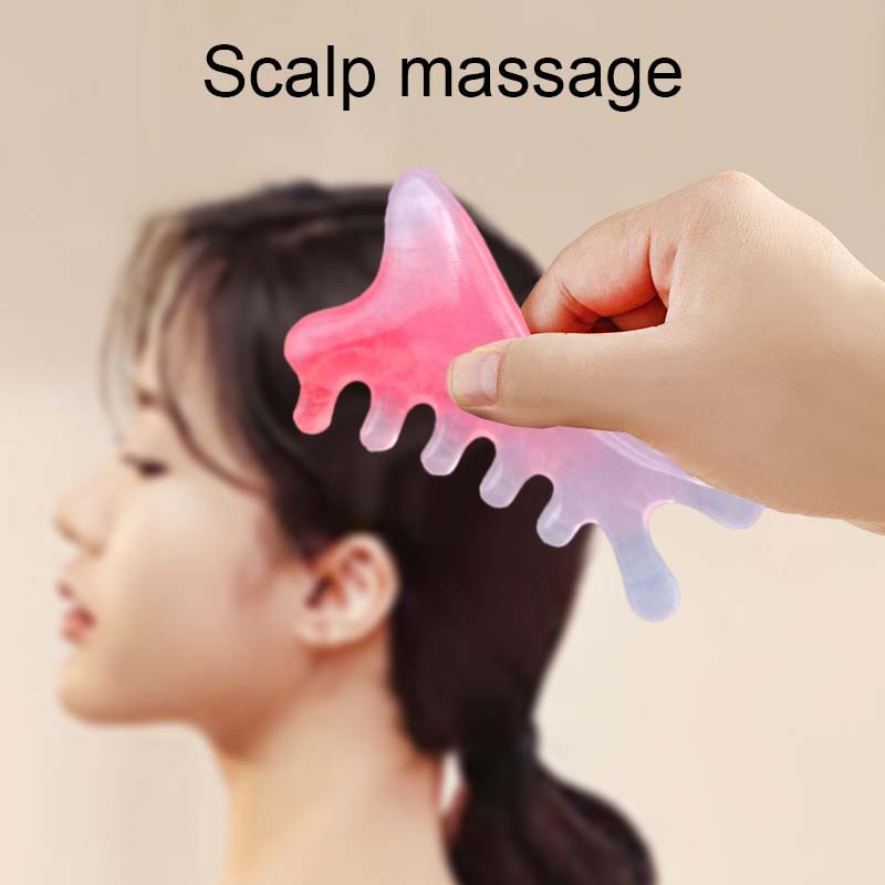 👑GK👑[Mới] Dụng cụ giảm béo mặt Máy mát xa mặt Gua Sha để Massage mặt cổ hàm tai Massage mắt Đa chức năng Lược Massage cạo đầu bằng nhựa Lược kinh tuyến cơ thể da đầu Hàng có sẵn