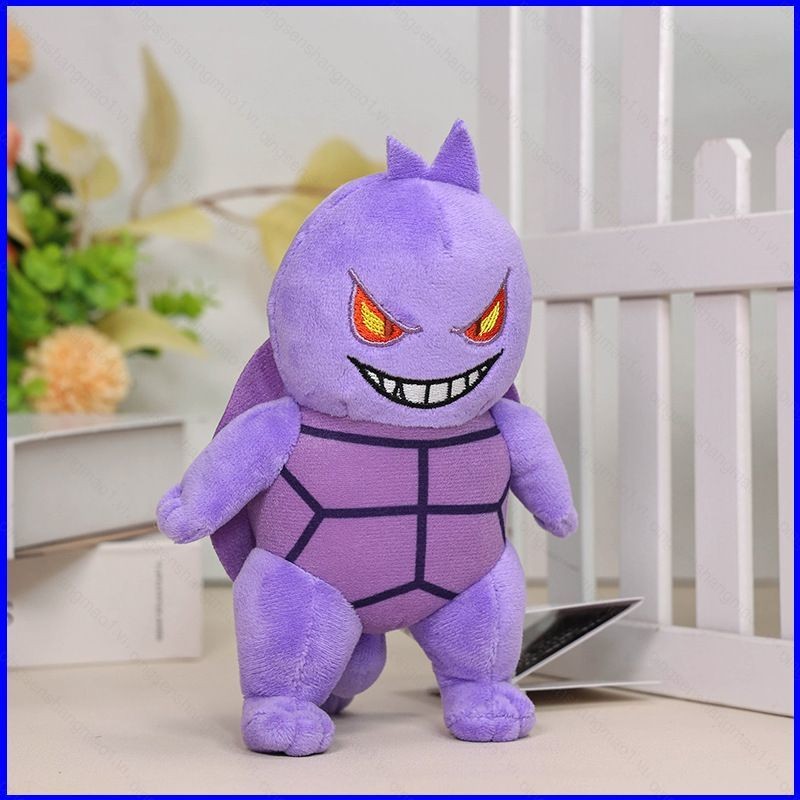 PS1 Pokemon Squirtle Gengar kết hợp cơ thể Búp bê sang trọng quà tặng cho bé gái Đồ chơi nhồi bông cho trẻ em Bộ sưu tập SP1