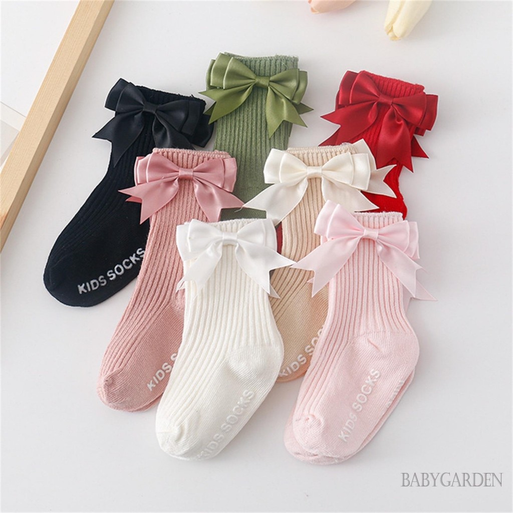 / / -0-36 tháng Tất Sàn Bé Gái Họa Tiết Chữ Nơ Chống Trơn Trượt Cho Bé Đi Bộ
