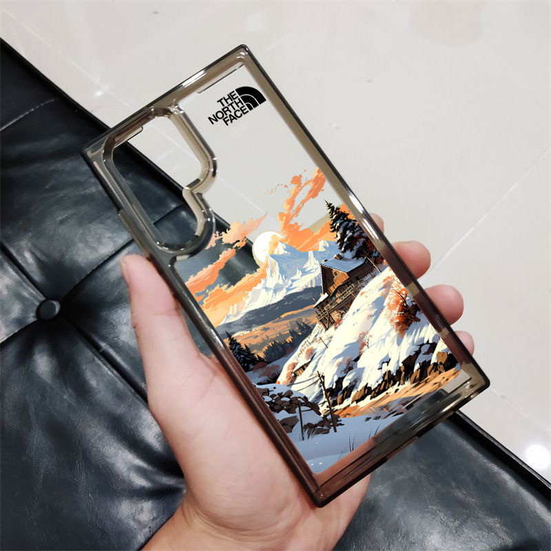Ốp lưng không gian trong suốt cứng gắn tuyết cho Samsung S25 Ultra Edge S24 Ultra S24 FE A56 cho Samsung S25 + S24 S23 Ultra S22 S21 FE S20 A16 A15 A72