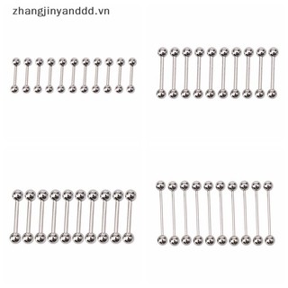 # yanddd # 10 Chiếc Lưỡi Inox Rốn Núm Vú Barbell Nhẫn Thanh Body Piercing.