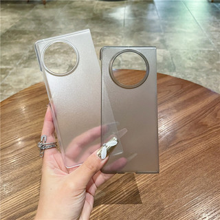 Vỏ điện thoại lật doanh nghiệp màu xám trong suốt thời trang đơn giản cho vivo x fold 2 xfold V2178A Vỏ trong suốt
