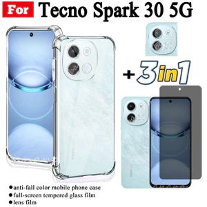 Ốp Điện Thoại Chống Sốc Tecno Spark 30 5G Cho Tecno Spark 30C 30 Pro Chống Gián Điệp Bảo Vệ Toàn Diện Kính Cường Lực Bảo Vệ Màn Hình Và Phim Ống Kính