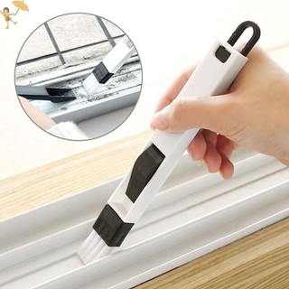 [Gou] Bàn chải rãnh làm sạch cửa sổ đa năng 2 in1 Bàn phím gia dụng Dụng cụ gấp VN