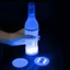 DELMER 10 Chiếc Dạ Quang Coaster, Thảm Cốc Phát Sáng Tròn Chạy Bằng Pin, Đèn LED Sáng Tạo Nhẹ Dạ Quang Cốc Dán Chai