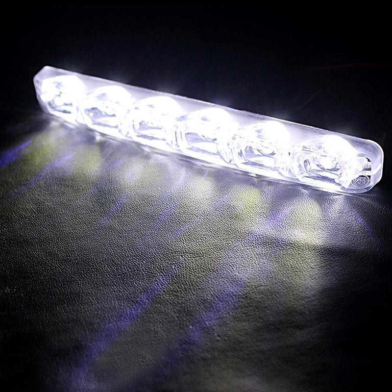 Tmoy 2 Chiếc 12V 6 Đèn LED Chạy Ban Ngày DRL Xe Sương Mù Ngày Lái Xe Đèn Bộ TCVN
