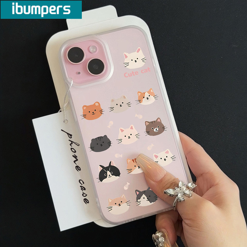 ibumpers Ốp Lưng IPhone Dễ Thương Coquette Nơ Họa Tiết Mèo Ốp Điện Thoại Trong Suốt Nhám Mờ TPU Mỏng Chống Sốc Chống Bẩn Cho IPhone 16 15 14 12 13 11 Pro Max IP 7 8 Plus X XS XR