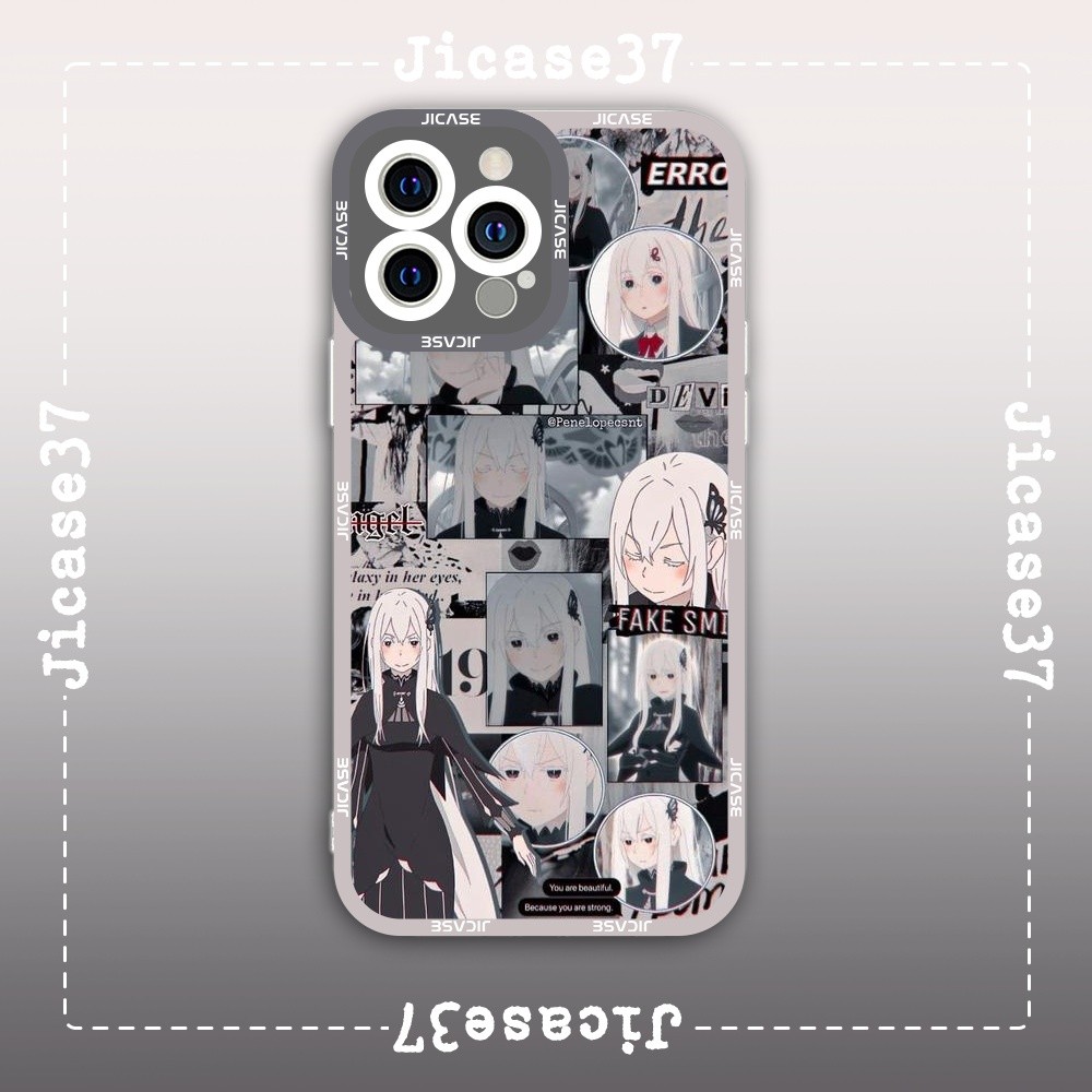 Ốp lưng iPhone Cạnh Vuông Samsung Xiaomi Oppo Anime Re Zero Bắt đầu lại ...