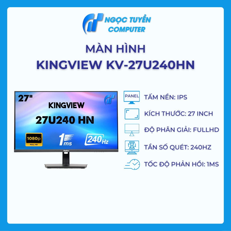 Màn Hình Máy Tính Kingview KV-27U240HN 240Hz Phẳng NEW - Bảo hành 24 ...
