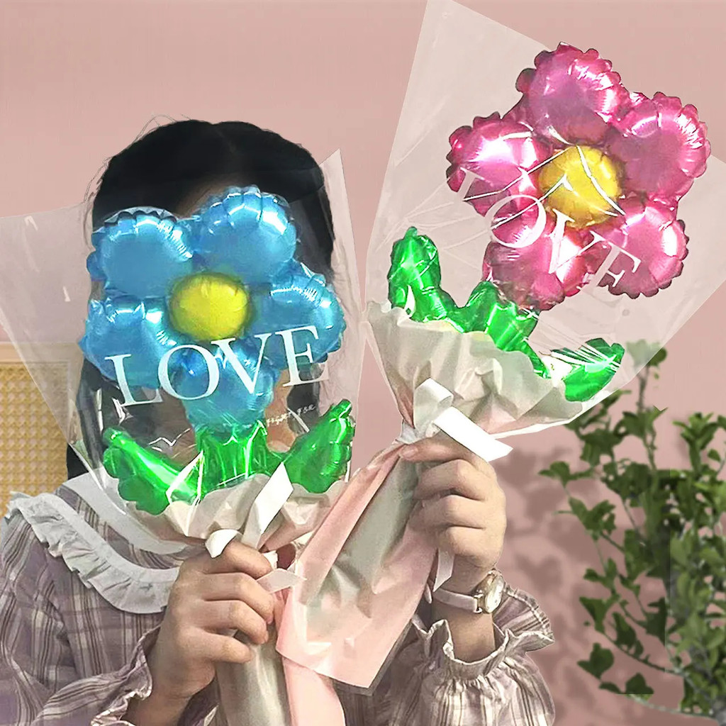 Hoa Hồng Ballons Hoa Bó Hoa Ngày Lễ Tình Nhân Ballon Bó Hoa Lá Nhôm Trang Trí Đám Cưới