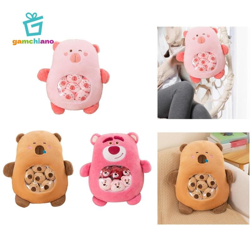 Gamchiano Búp Bê Capybara Với Búp Bê Mini Hoạt Hình Trang Trí Nhà Cửa Động Vật Ăn Nhẹ