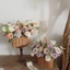 Giỏ hoa cô dâu IFASIN, Giỏ cắm hoa dệt bằng tay Willow Mây, Hộp đựng dã ngoại có tay cầm Giỏ dệt dã ngoại Cô gái hoa