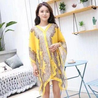 2025 Khăn Choàng Chống Nắng Mùa Hè Dài Tay Nữ Đi Biển Khăn Lụa Chống Nắng Băng Voan Chất Liệu