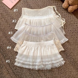 Mùa Xuân Ren Lớp Đánh Hơi Rèm Gạc Váy Nửa Váy Váy Phồng