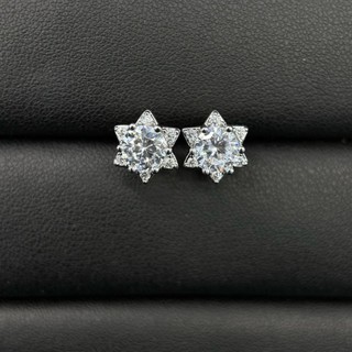 Bông tai nam nữ ngôi sao đính đá size 10mm nổi bật sang chảnh