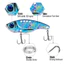 7g / 10g / 15g 1 Máy Spinner VIB Đúc Mồi Nhân Tạo Mồi Cứng Chìm Jig Swimbait In 3D Mồi Câu Cá Cho Bass Cá Hồi Walleye