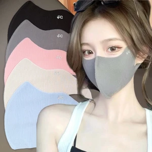 5 Mặt nạ chống nắng có axit Hyaluronic | Tấm che mặt chống tia cực tím Nhẹ & thoáng khí, Thiết kế tiện dụng 3D dành cho nữ / nam, Chất liệu lụa băng