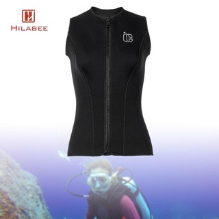 HILABEE 3mm Nữ Wetsuit Top Scuba Áo Mềm Giữ Ấm Tối Giản Áo Vest Không Tay Cho Tập Luyện Thể Thao Dưới Nước Kayaking Lặn Biển