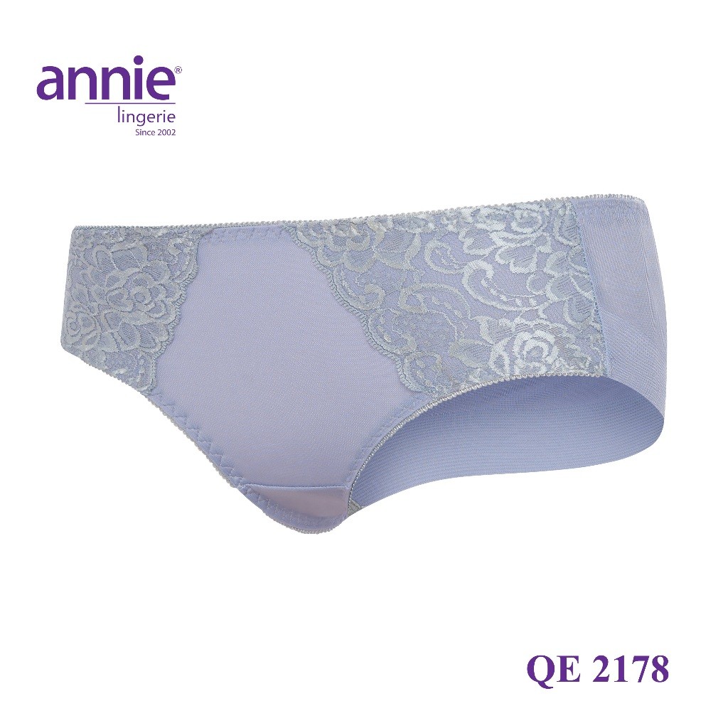 Combo 5 quần lót nữ phối ren annie QE 2178 không vết hằn, co giãn 4 chiều, lưng thấp mặc thoải mái