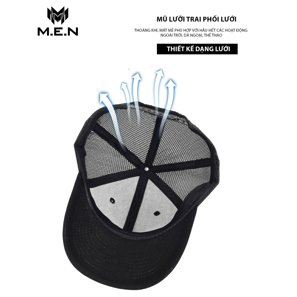 Mũ thiết kế dạng lưới 5 loại kiểu M.E.N phía sau khóa điều chỉnh linh hoạt siêu ngầu [XƯỞNG MAY SỈ]