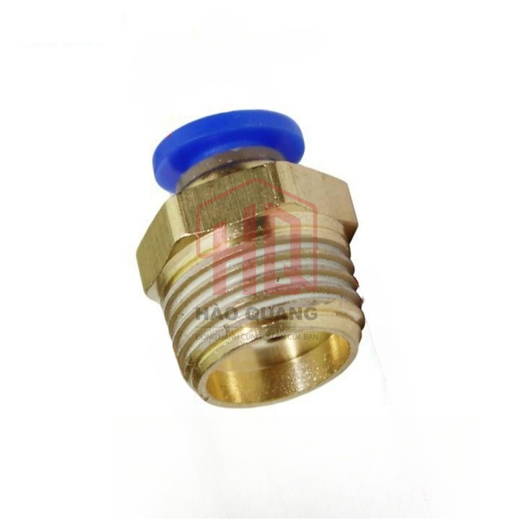 Khớp Nối Nhanh Răng Ren Ngoài RN 17 PU Bằng Đồng – Nối Ống Phun Sương, Ống Khí – Tiện Lợi, Chắc Chắn