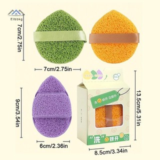 ELBBKG 3 Miếng Làm Sạch Da Mặt Puff Mềm Mại Thân Thiện Với Da Nhanh Tạo Bọt Làm Sạch Sâu Mặt Bọt Biển Chăm Sóc Da Mặt Dụng Cụ3P Mới