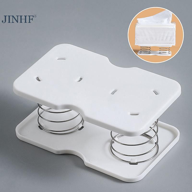 JINHF Sáng Tạo Giá Đỡ Lò Xo Hộp Khăn Giấy Tự Động Nâng Lò Xo Tải Khăn Giấy Hộp Mùa Xuân Giá Đỡ Khăn Giấy Ô Tô Hộp Mùa Xuân Giá Đỡ HOT