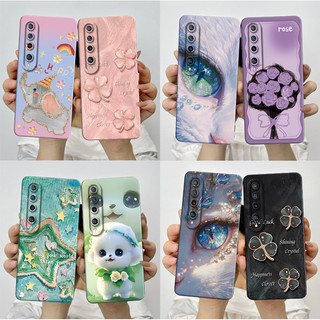 Vỏ Chống Sốc Cho Xiaomi Mi 10 Mi10 Pro Vỏ Mềm Thẩm Mỹ Hoa Bướm Đẹp Matte Silicone TPU Vỏ Điện Thoại Vỏ Ốp Lưng
