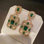 Nhẹ nhàng Tính khí sang trọng Đẹp sang trọng Bông tai vuông tinh tế Zircon