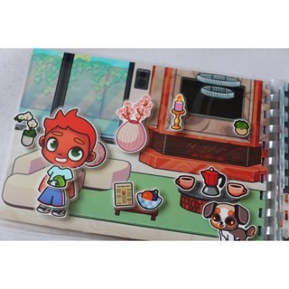 Cuốn abum  búp bê giấy  Căn hộ Toca Boca avatar world -Đồ chơi thủ công DIY
