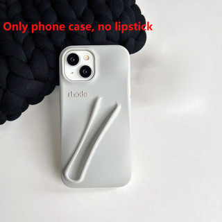 (Có Logo hình thoi trên Ốp lưng) Son môi dạng Son môi dạng Son dưỡng môi thời trang Vỏ silicon mềm cho iPhone 11 12 13 Mini 14 15 Pro Max Plus Lipgloss Holder Cover (l