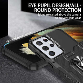 Dành Cho Samsung S21 Ultra 5G / S22 Plus Ốp điện thoại PC Cứng Mềm TPU Edge Bảo Vệ Camera Vòng Giá Đỡ Chân Đế Chống Sốc Mỏng Bao