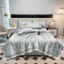 Bộ Chăn Ga Gối Phi Lụa Vân Chìm Màu Sắc Đơn Giản Nhưng Sang Trọng - MemMinbedding Luxury