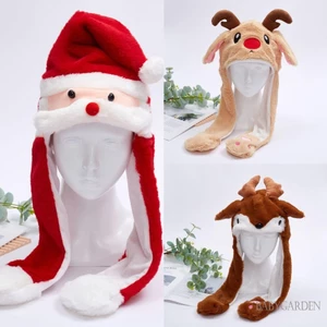/ / -Giáng Sinh Di Chuyển Mũ Tai Ông Già Noel Dễ Thương Nai Sừng Tấm Sang Trọng Mềm Mại Mùa Đông Mũ Ấm Áp Cho Nữ Bé Gái