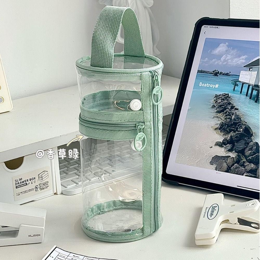 Bút Chì HIGHVIEWLS, Túi Đựng Bút Chống Nước Di Động, Quà Tặng Trong Suốt Trở Lại Trường Học PVC Hộp Bút 2 Trong 1 Học Sinh