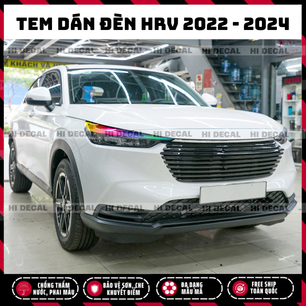 Tem dán đèn HRV 2022 2023 2024, decal trang trí đèn HRV chống nước bền màu