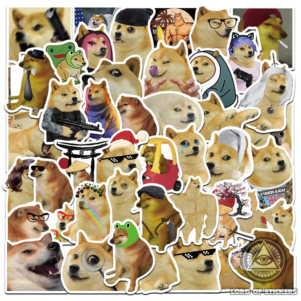 50 Sticker Cheems Doge Meme Chó Vui Nhộn Hài Hước