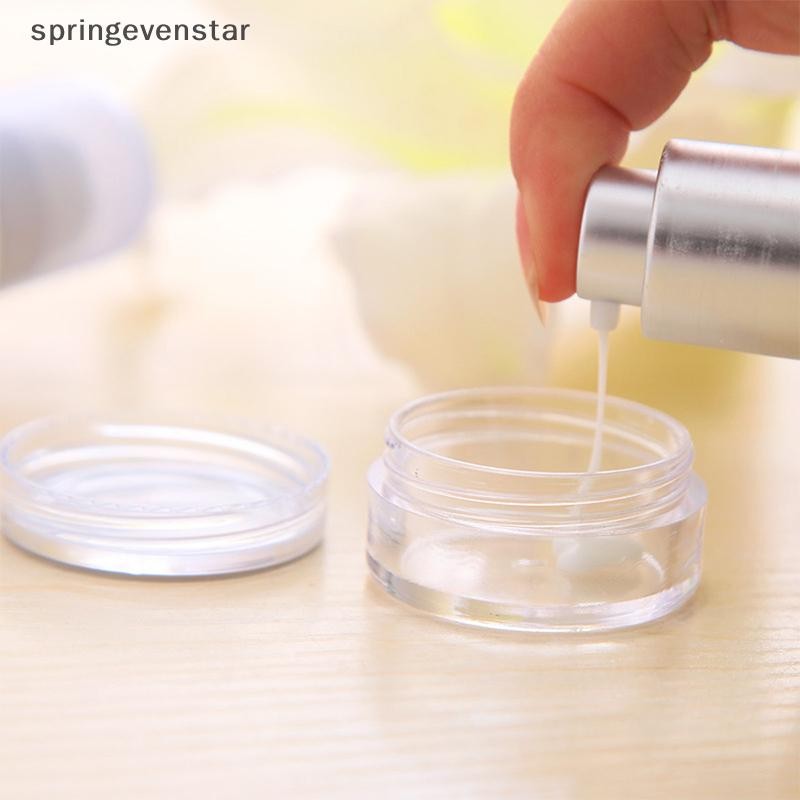 Springevenstar 50pc Lọ kem trong suốt Chai mỹ phẩm Hộp đựng nồi trong suốt cho móng tay Springevenstar
