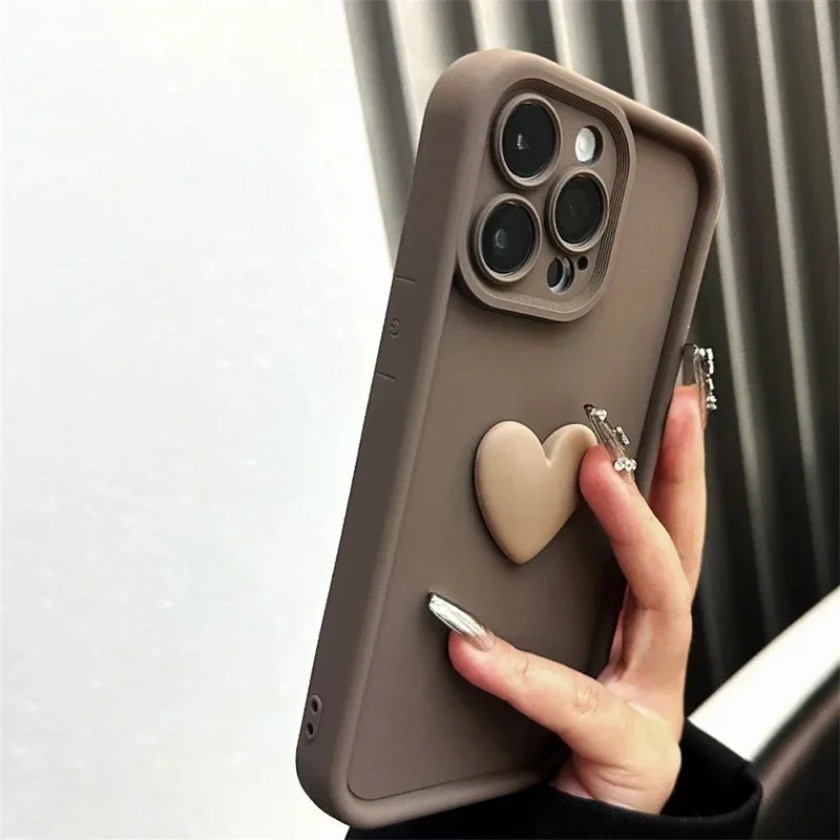 Ốp Điện Thoại Silicon Mềm 3D Trái Tim Cho Samsung Galaxy M55 M35 M15 M54 M34 M14 M33 M23 5G M13 4G M05 M04 C55 M51 M31 M21 M11
