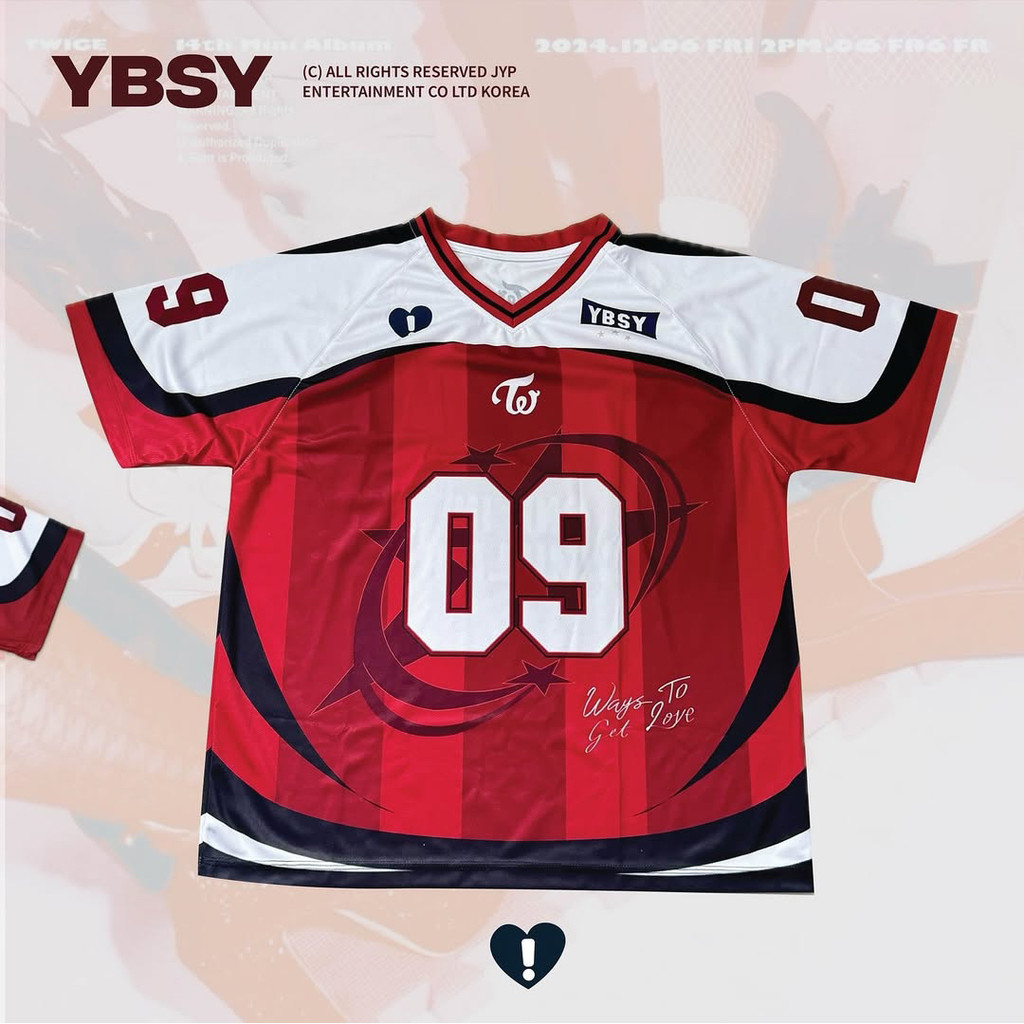 Ybsy TWICE jersey 09 áo thun dạo phố mùa hè Áo thun ngắn tay KPOP