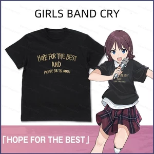 Girls BAND CRY Iseri Nina Cosplay vải Full Graphic Áo thun mùa hè Anime tay ngắn hàng đầu